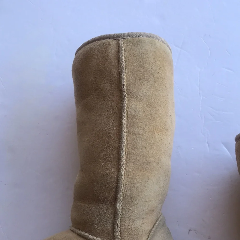 UGG Classic Tall Suede Sherpa Rare Vintage Y2k Sand 6 High Warm Boots Knee Cute